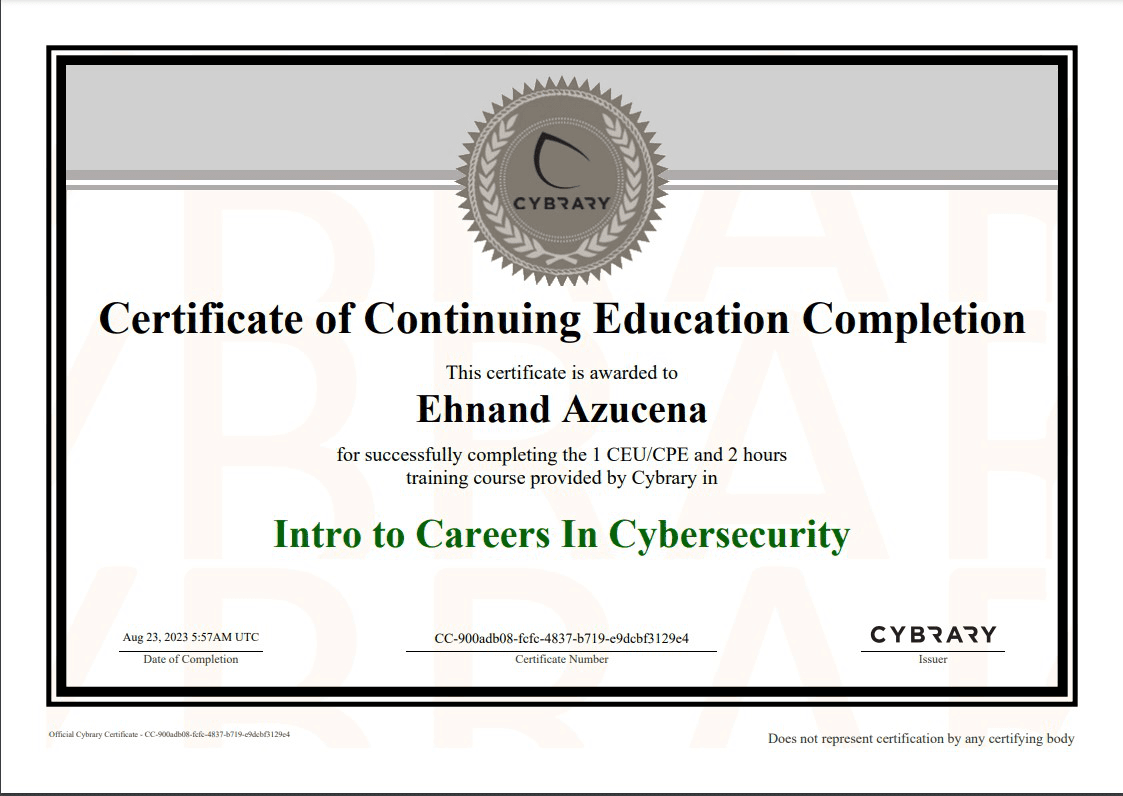 CSX Cybersecurity Fundamentals Certificate (CSXF)